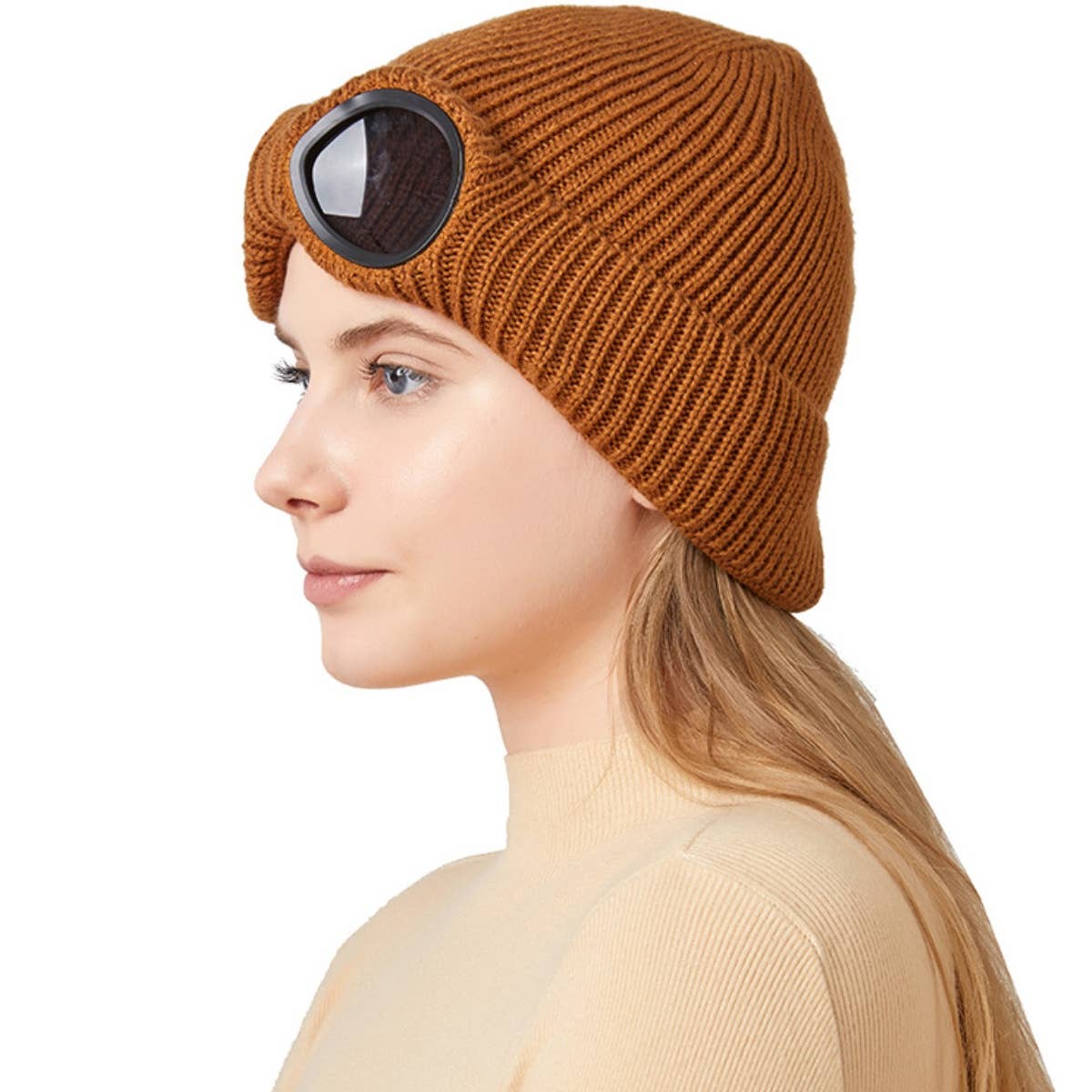 CWAH2210_WINTER WOOL SKI WINDPROOF GLASSES HAT