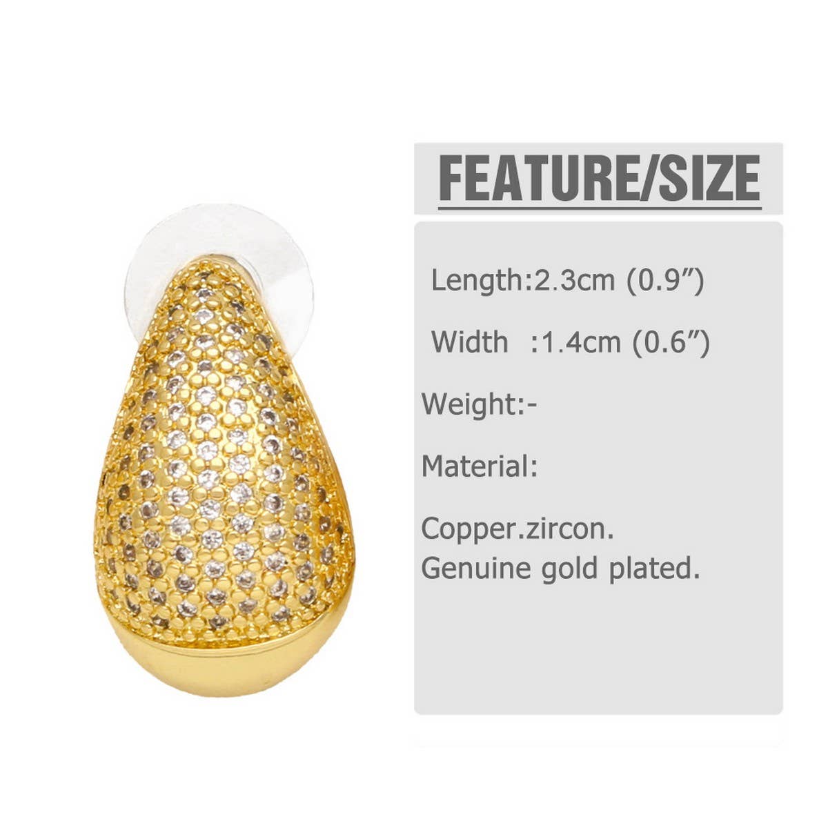 FASHIONABLE DROPLET SHAPED EARRINGS