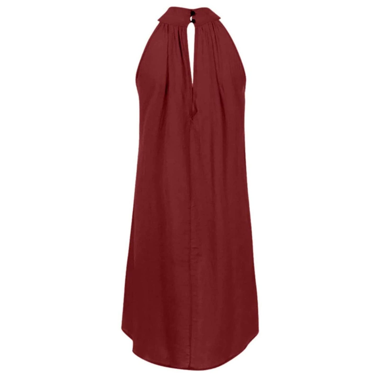 ELEGANT SLEEVELESS HALTER SHORT DRESS