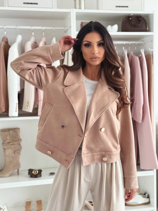 Elegant lapel suit short jacket