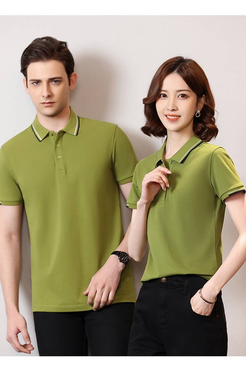 EASY CARE SOLID COLOR POLO SHIRT OFFICE VACATIONCWTBLS02454