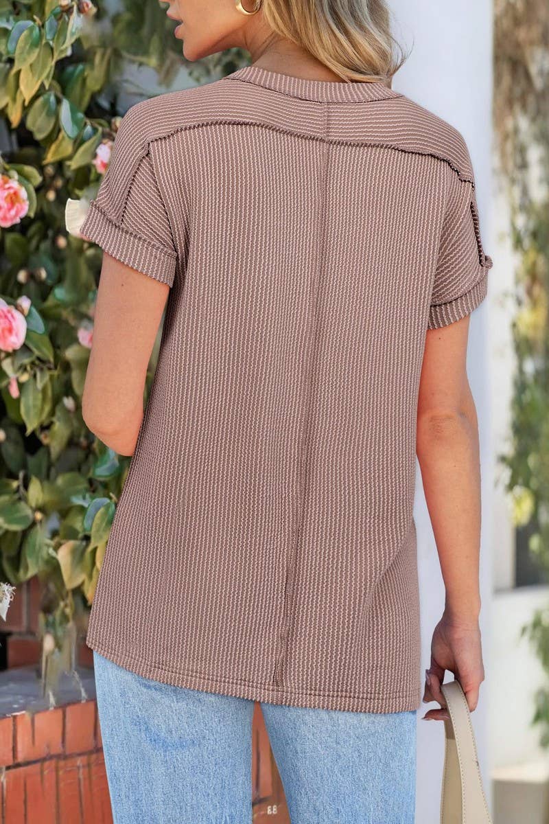 CWTBLS1816_SUMMER ROUND NECK SHORT SLEEVE LOOSE T-SHIRT