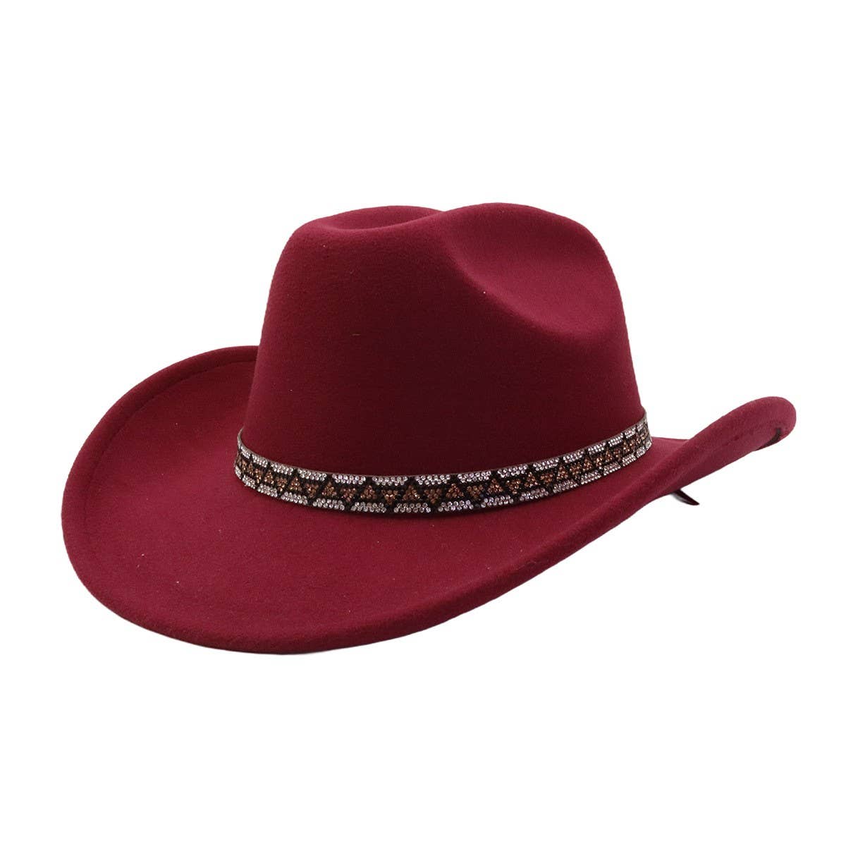 Couple Wool Fedora Jazz Hat Western Ethnic Style_CWAH04411