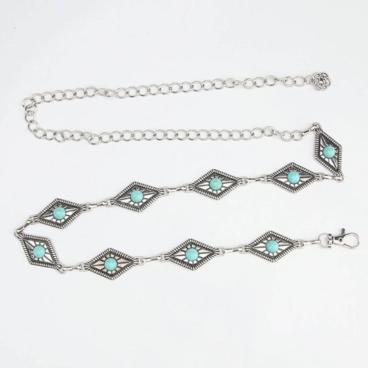 Fashionable and versatile patterned waist chain