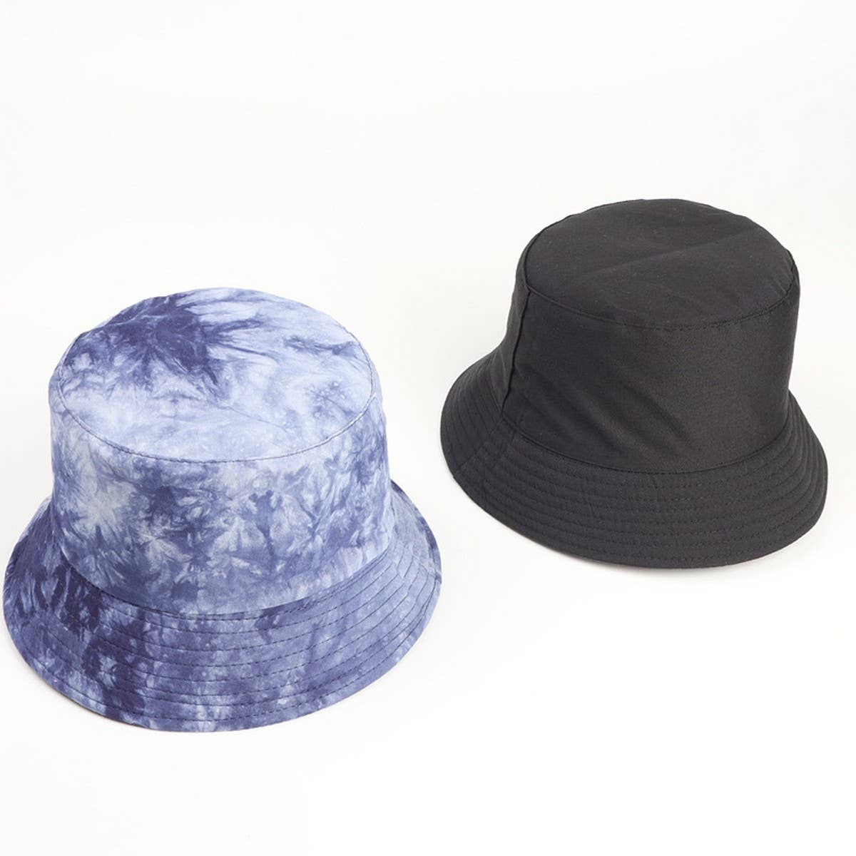 CWAH3280_TRENDY TIE-DYE DOUBLE-SIDED BUCKET HAT SUN HAT