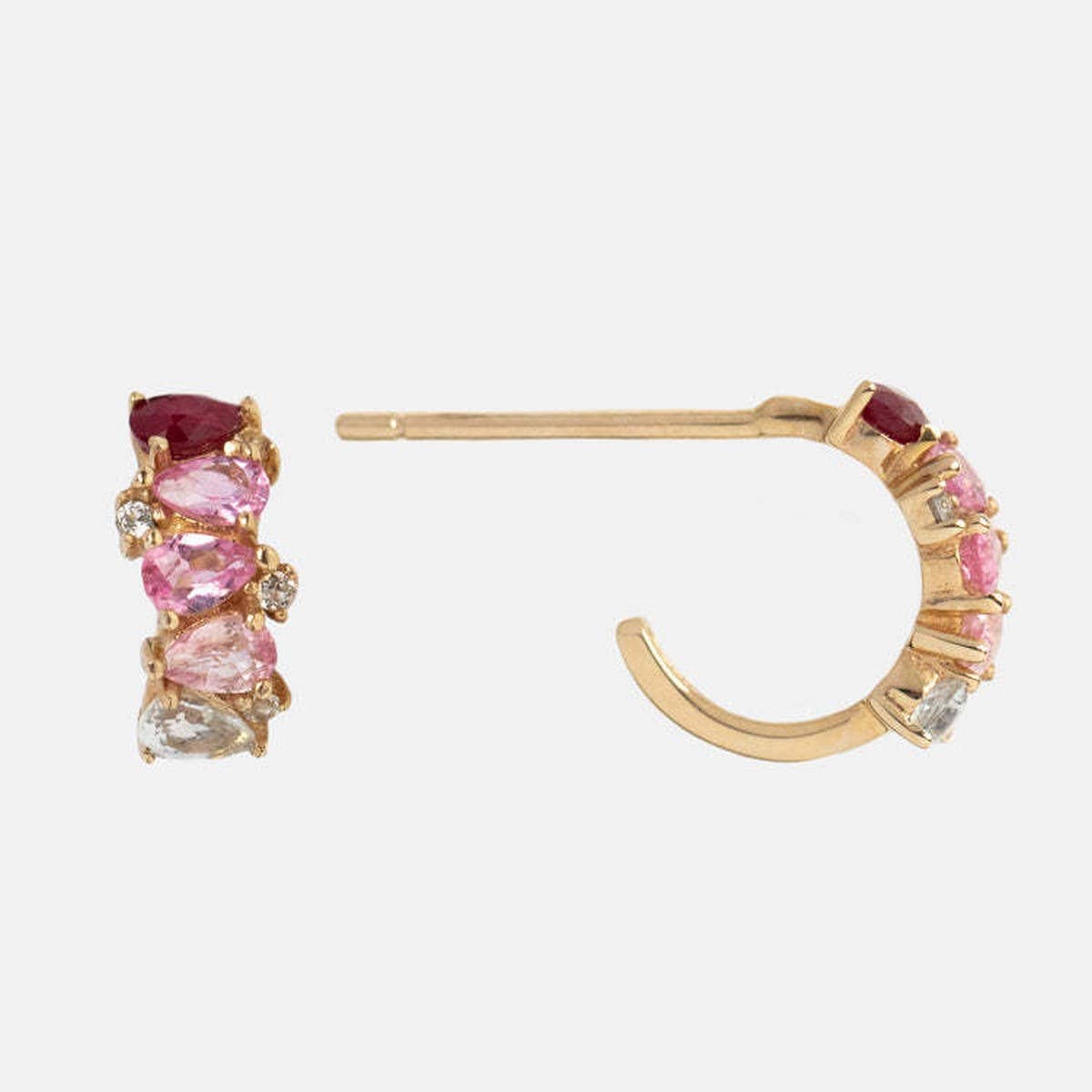 Colorful gradient birthday stone earrings
