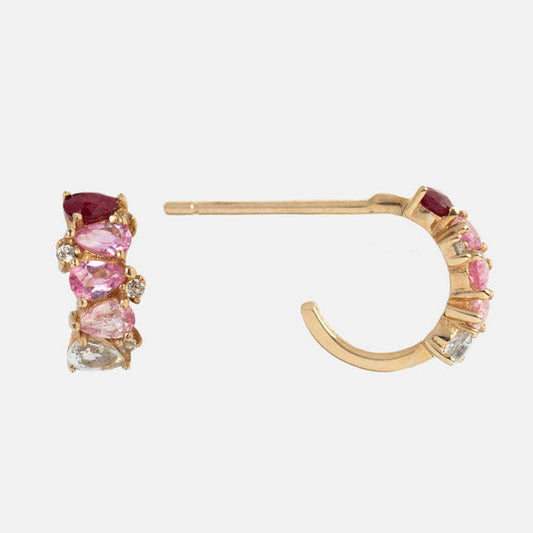 Colorful gradient birthday stone earrings