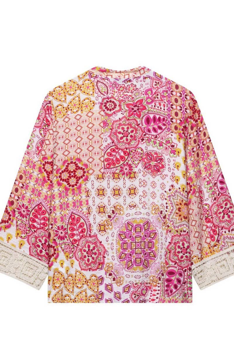 CWSBSL0165_CORDED LACE CUFFS PRINTED SHIRT AND PANTS