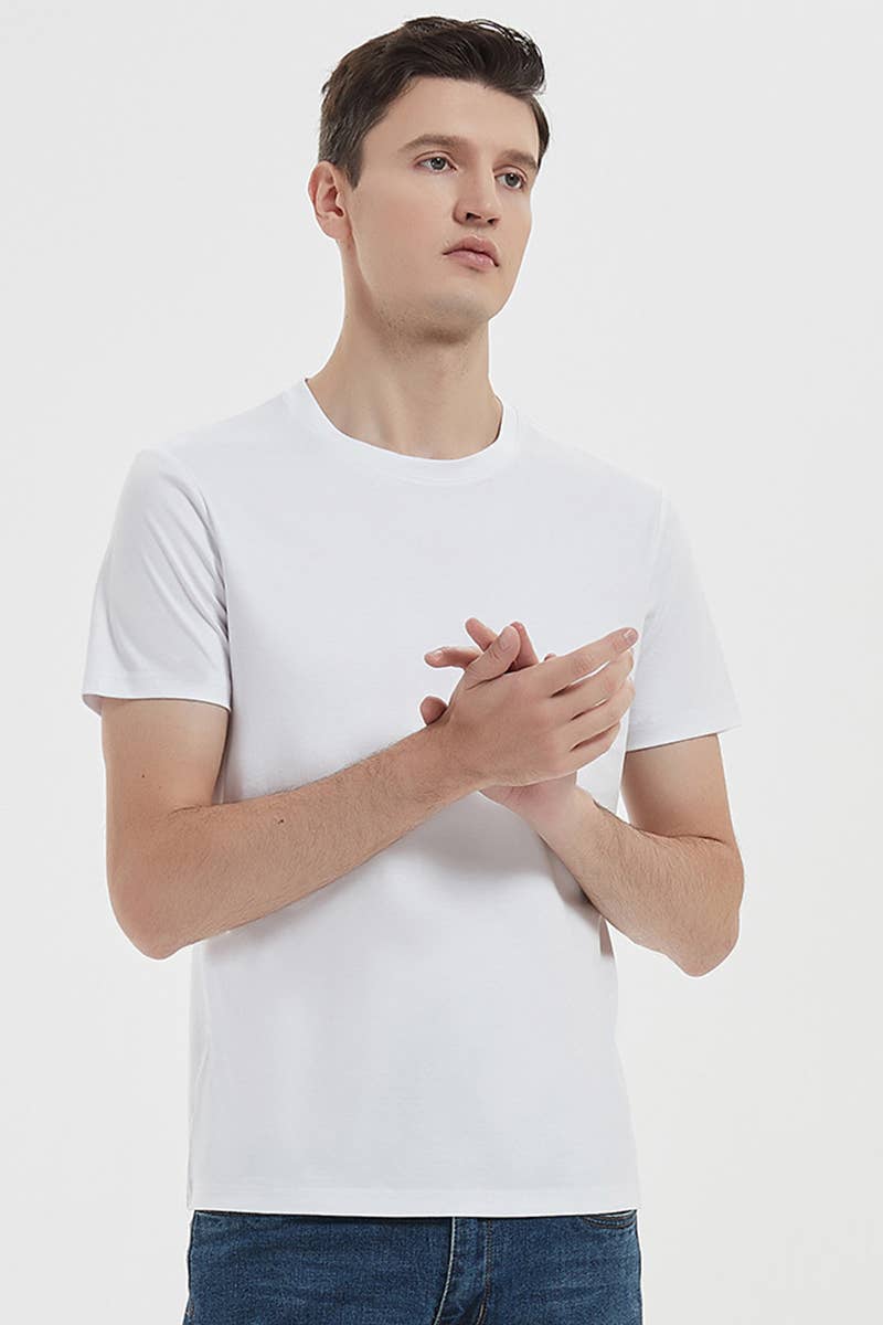 CWTBLS1784_MEN'S HIGH-END ROUND NECK SHORT SLEEVED T-SHIRT