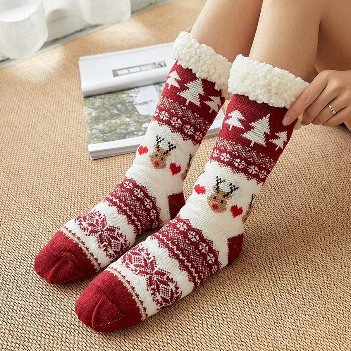 HOME NON-SLIP PLUSH INDOOR SLIPPERS