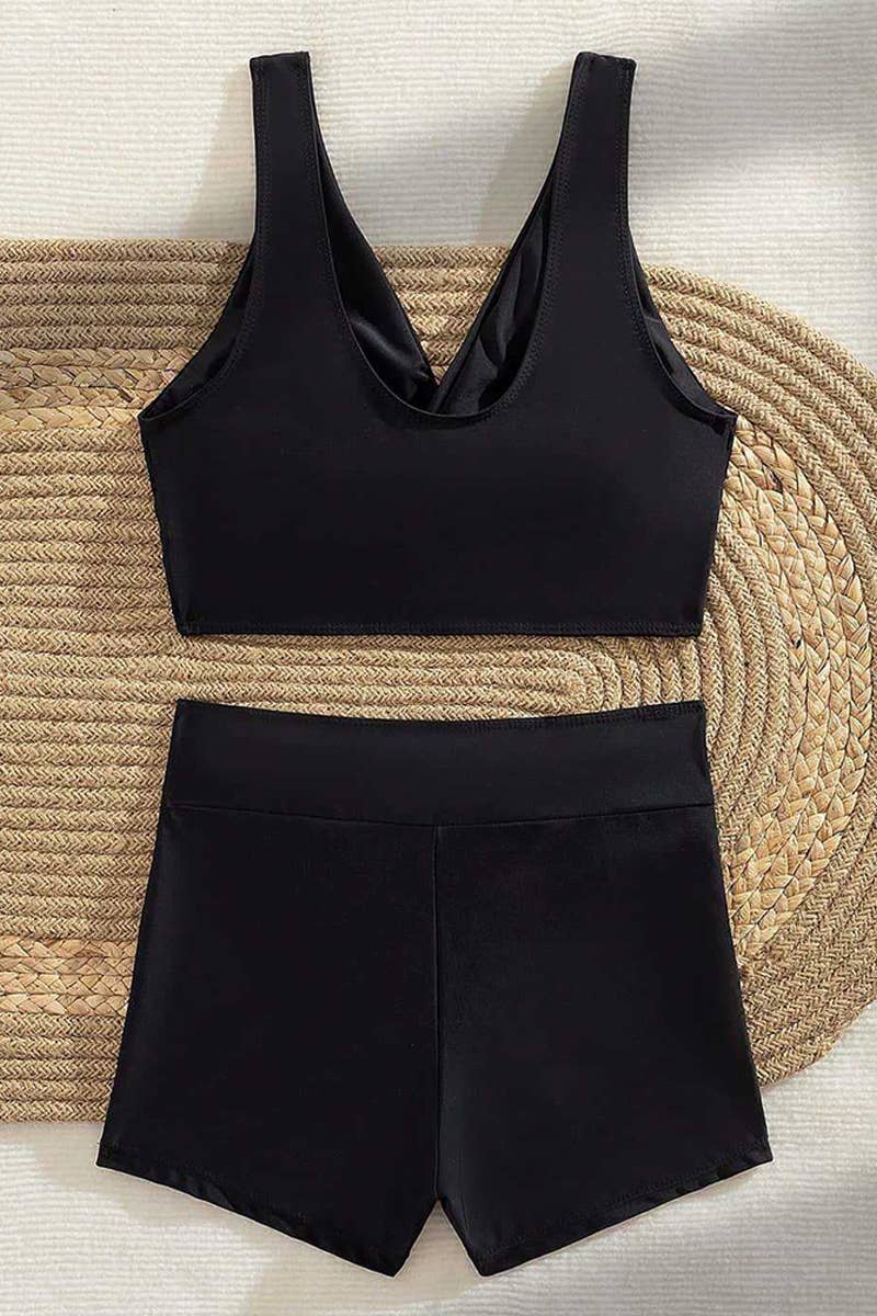 CWMW0824_SOLID COLOR BEACH SEXY TWO-PIECE SWIMSUIT