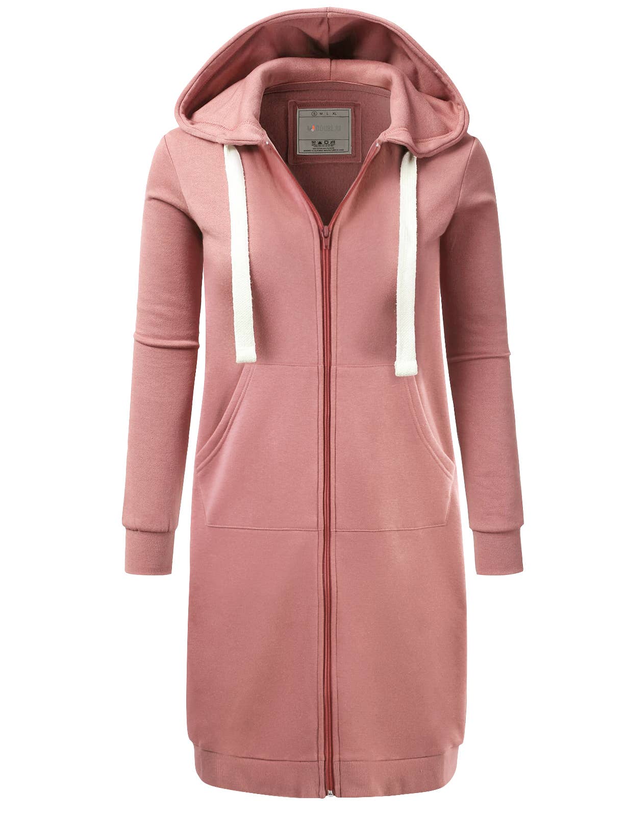 CWOHOL448_Lightweight Thin Zip-Up Hoodie Long Jacket