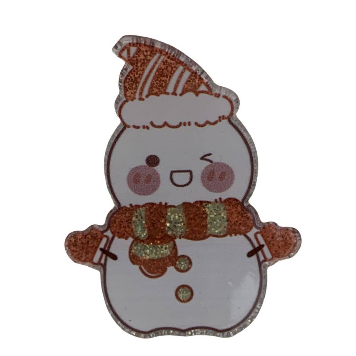 CWAHA07725_CHRISTMAS ACRYLIC SANTA REINDEER HAIR CLAW CLIP