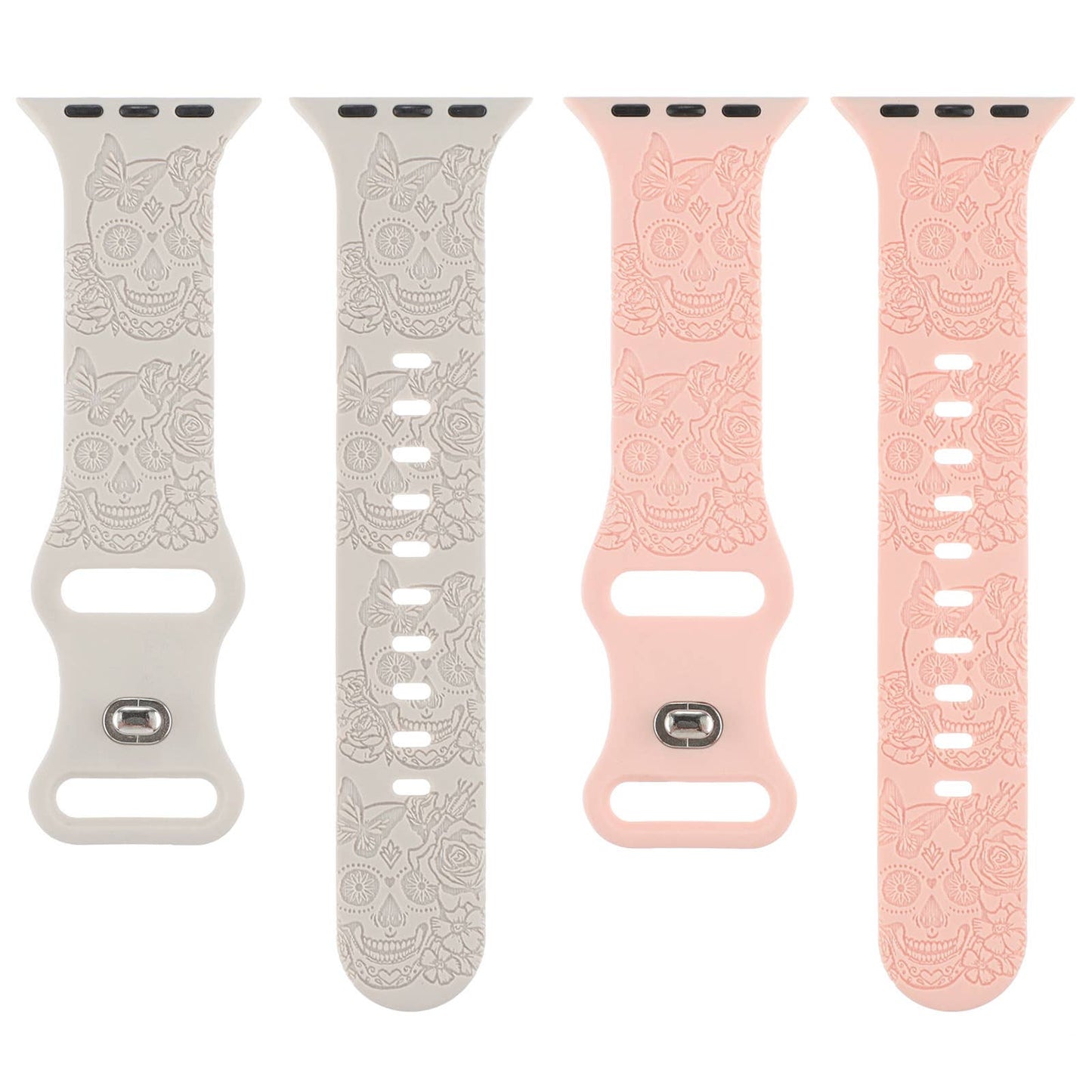 ENGRAVED CHECKERED SILICONE APPLE WATCH9-1 STRAP