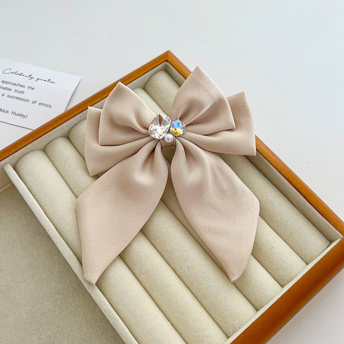 SIMPLE SOLID COLOR HIGH-END BOW HAIRPIN_CWAHA1179