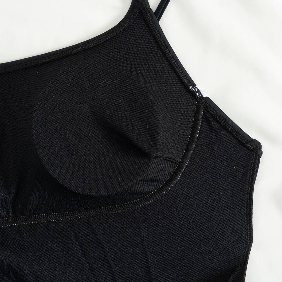 WOMEN'S SOLID COLOR SPLICING ONE-PIECE SWIMSUIT
