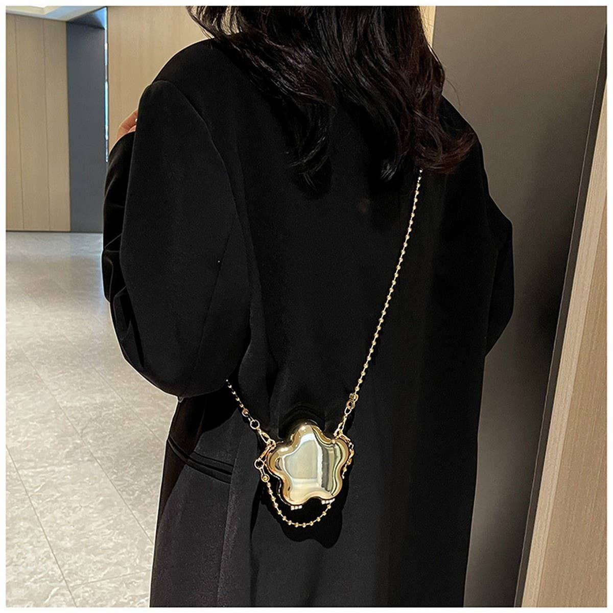 STAR SHAPE EVENING CLUTCH  BAG SHOULDER BAG_CWAB3262