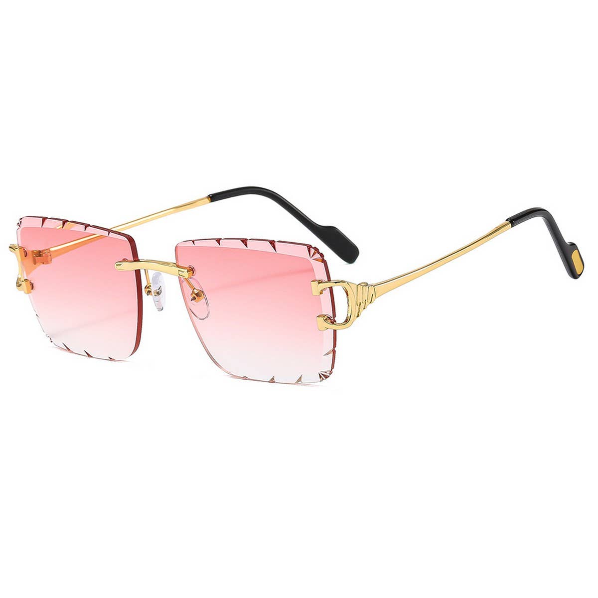 Rimless Cut Edge Ocean Lens Sunglasses Unisex