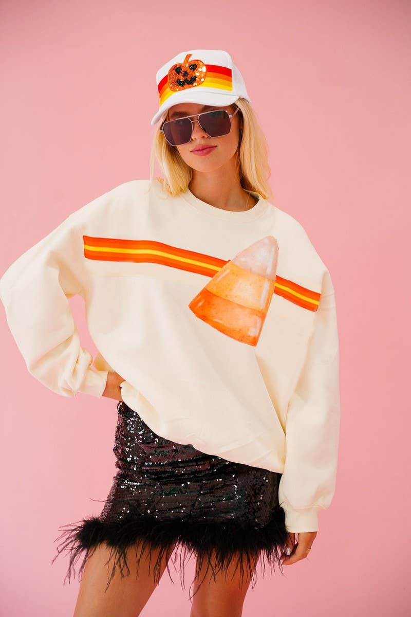 CWTBLL01229_HALLOWEEN SEQUINED LOOSE SWEATSHIRT