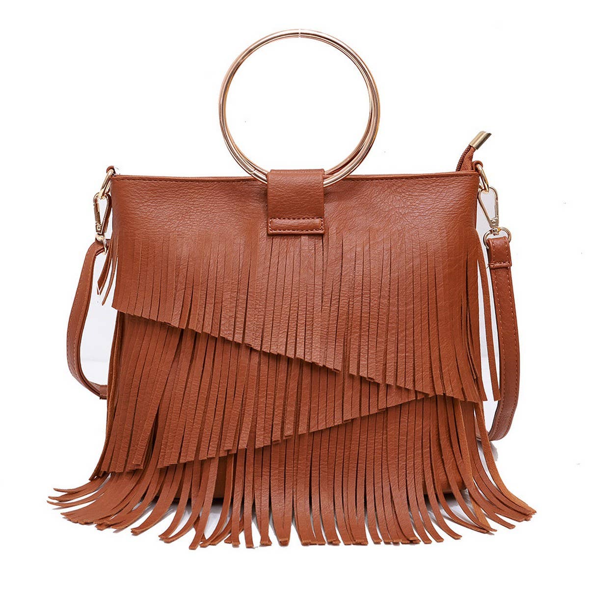 CWAB4544_IRREGULAR TASSEL HANDBAG SHOULDER BAG