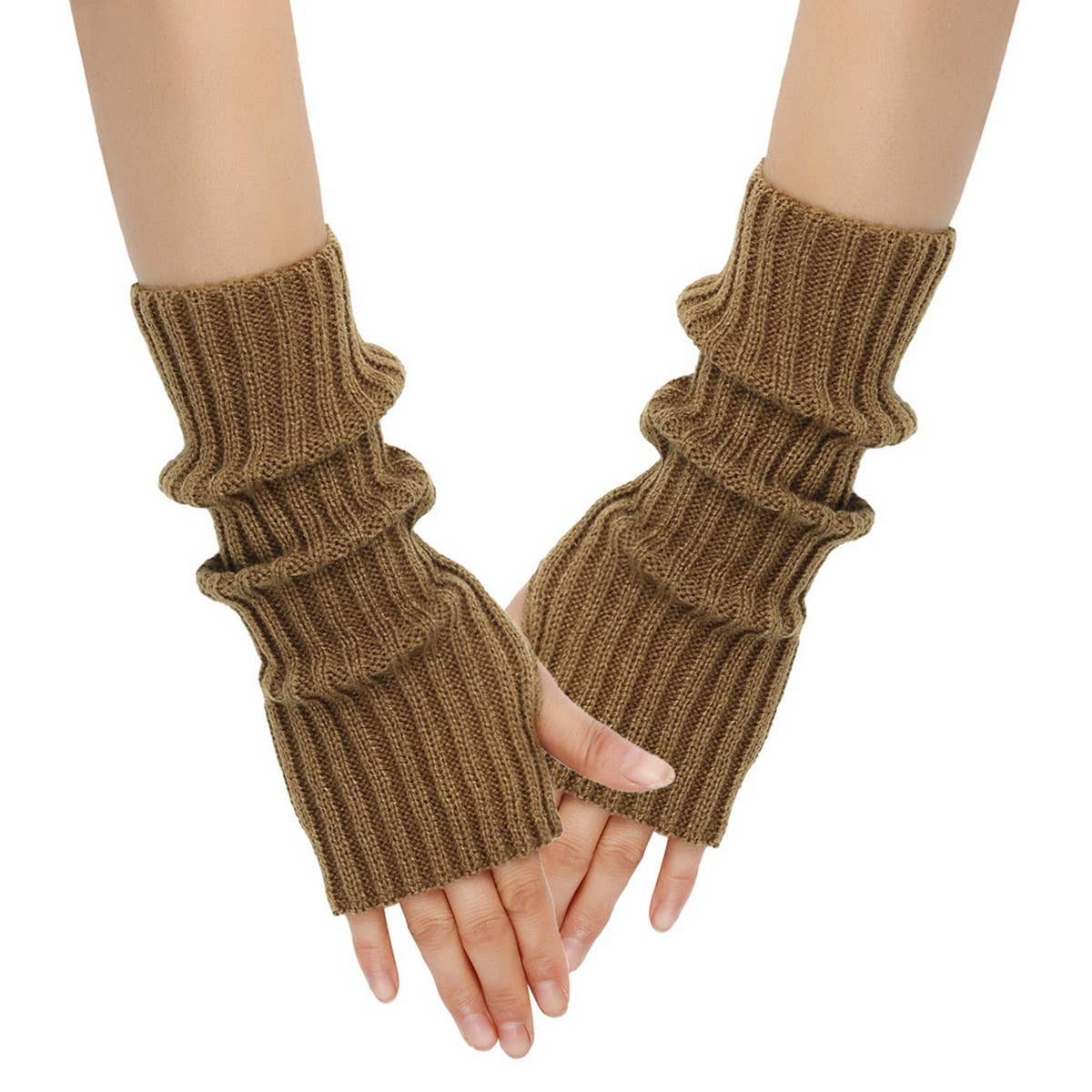 CWMM10077_KNIT FINGERLESS ARM WARMERS WOMEN