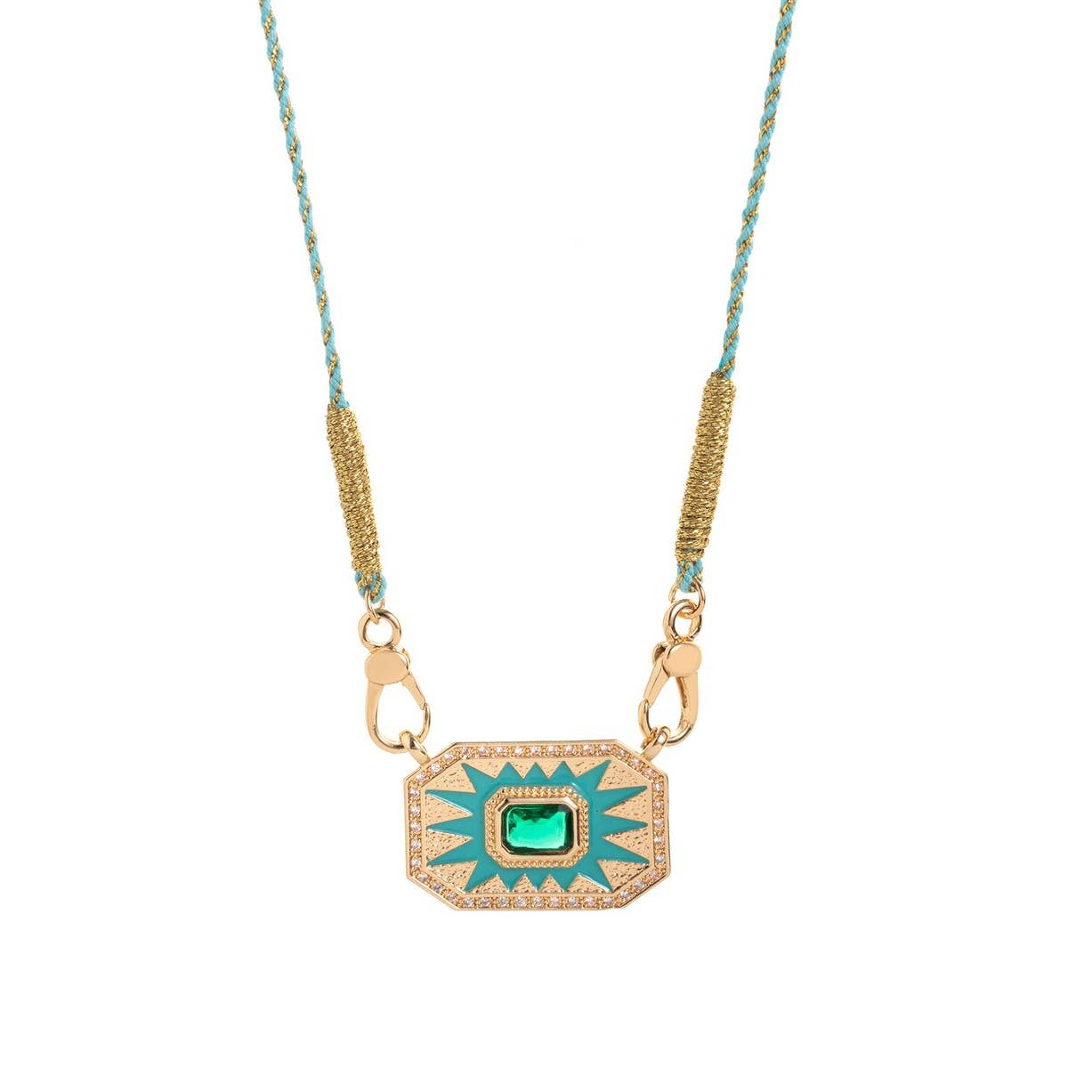 Tarot Card Pendant Necklace ? Enamel & Rhinestone