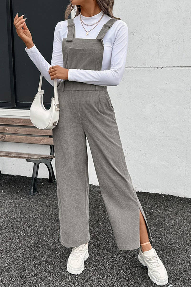 CWSJS1767_SOLID CORDUROY ADJUSTABLE STRAP JUMPSUIT