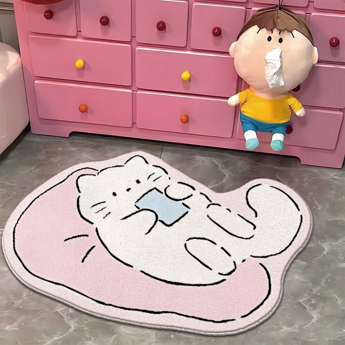 Soft Cake Floor Mat, Bedroom Bathroom Decor Rug_CWMM7507