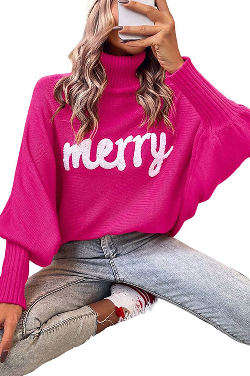 CASUAL LETTER EMBROIDERY LONG SLEEVE TOP