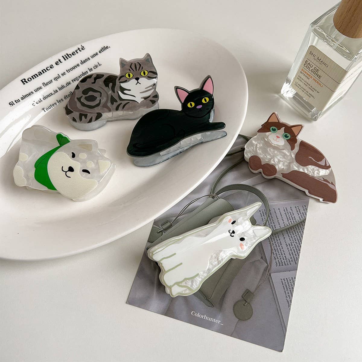 Cute Animal Hair Claw Cat & Dog Medium Shark Clip