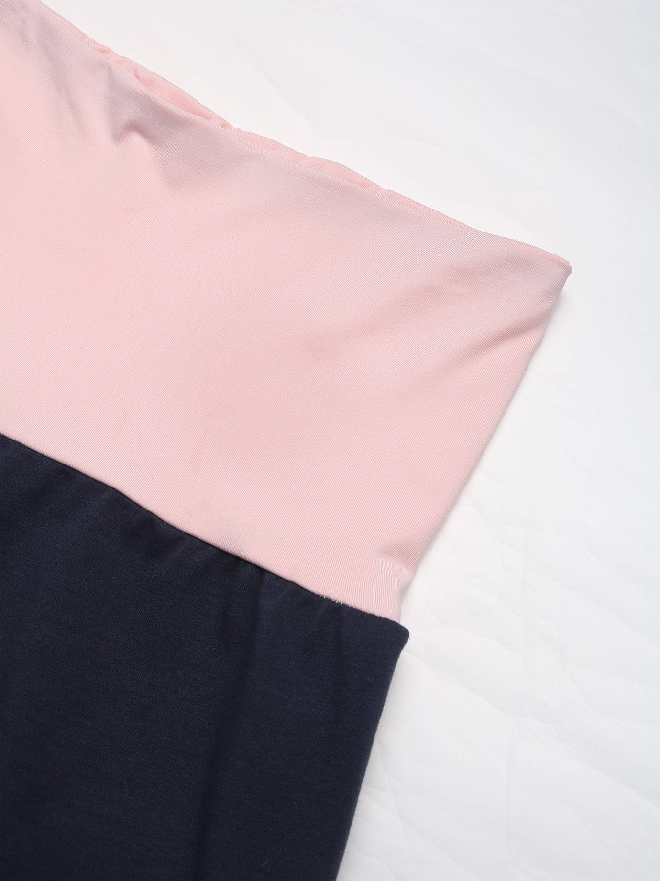 Casual color-blocking wide-leg pants