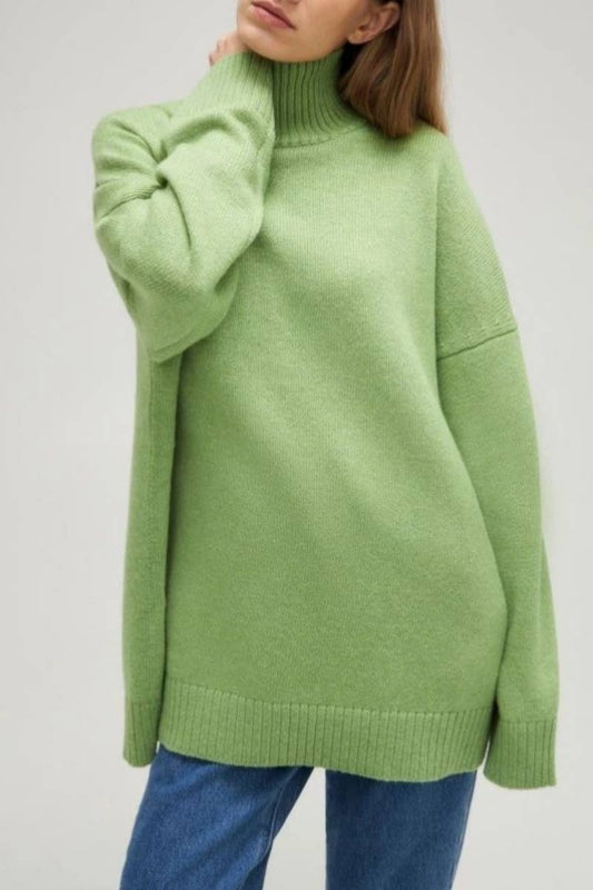 CWOSWL6643_CASUAL HALF-TURTLENECK SWEATER WITH LONG SLEEVES