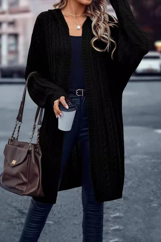 Casual cardigan sweater with long sleeves