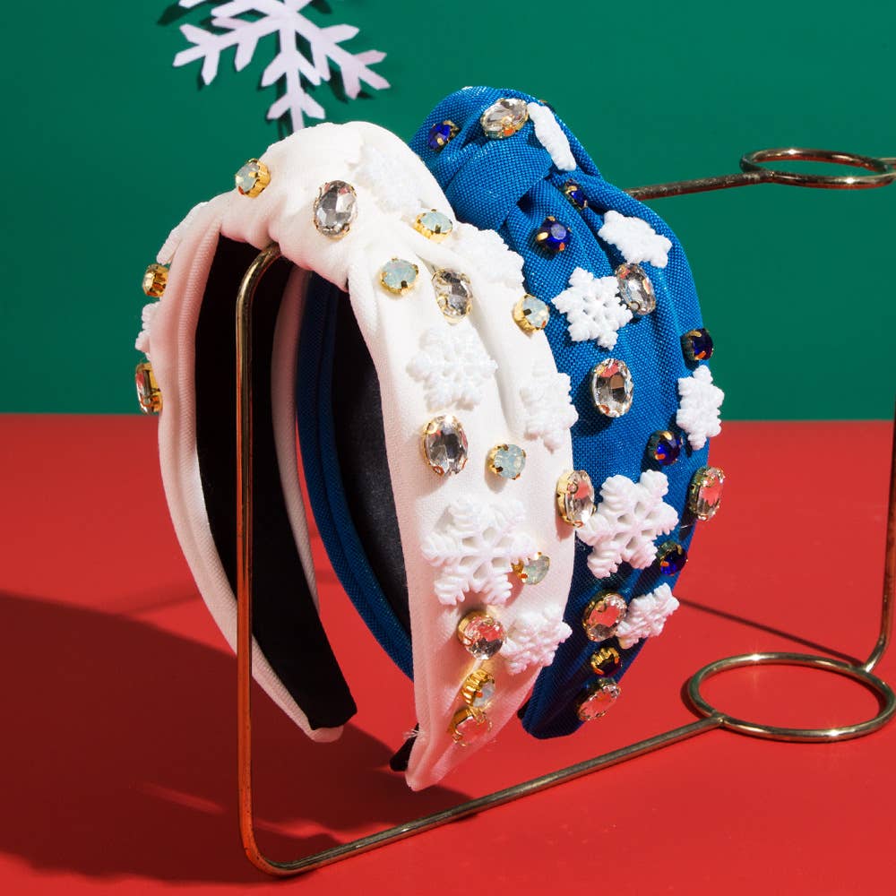 CHRISTMAS FABRIC HEADBAND WITH WIDE EDGE