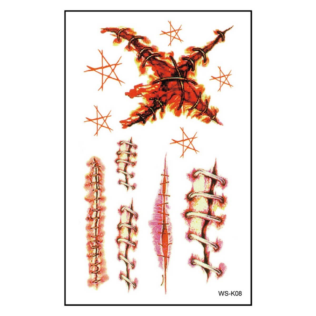 Halloween Scar Tattoos ? Bloody Wound Stickers