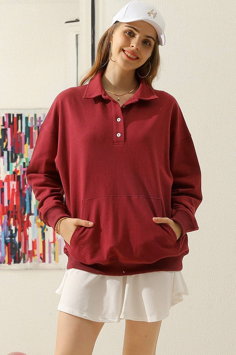 CWOSWL1834_BOTTON COLLAR COTTON PIQUE POLO SHIRTS