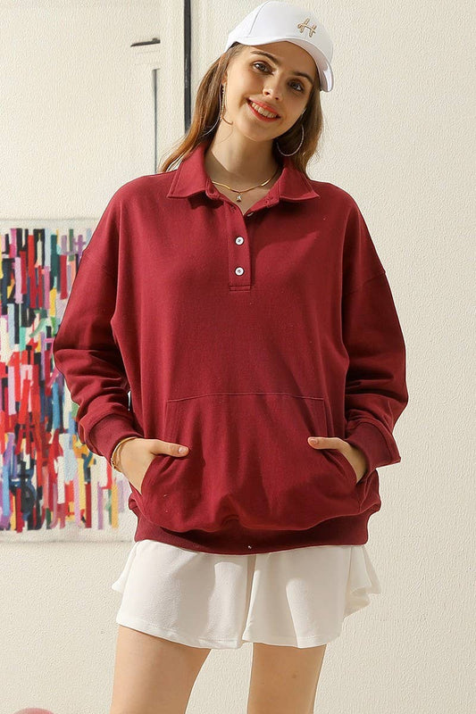 CWOSWL1834_BOTTON COLLAR COTTON PIQUE POLO SHIRTS