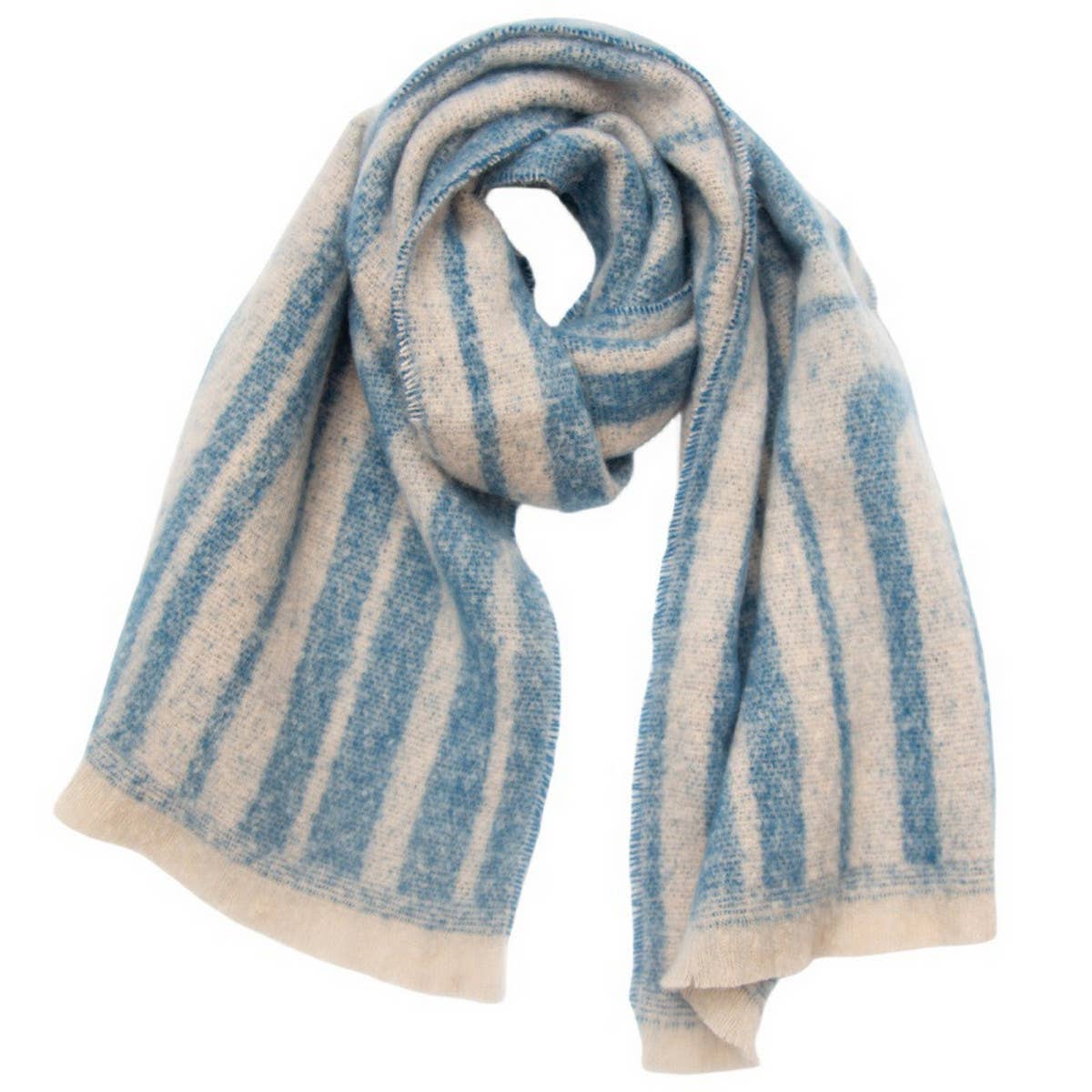 Geometric Loop Yarn Winter Scarf with  Shawl Wrap