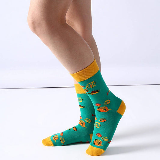 AUTUMN AND WINTER MARINE LIFE MID-TUBE SOCKS_CWMS1025