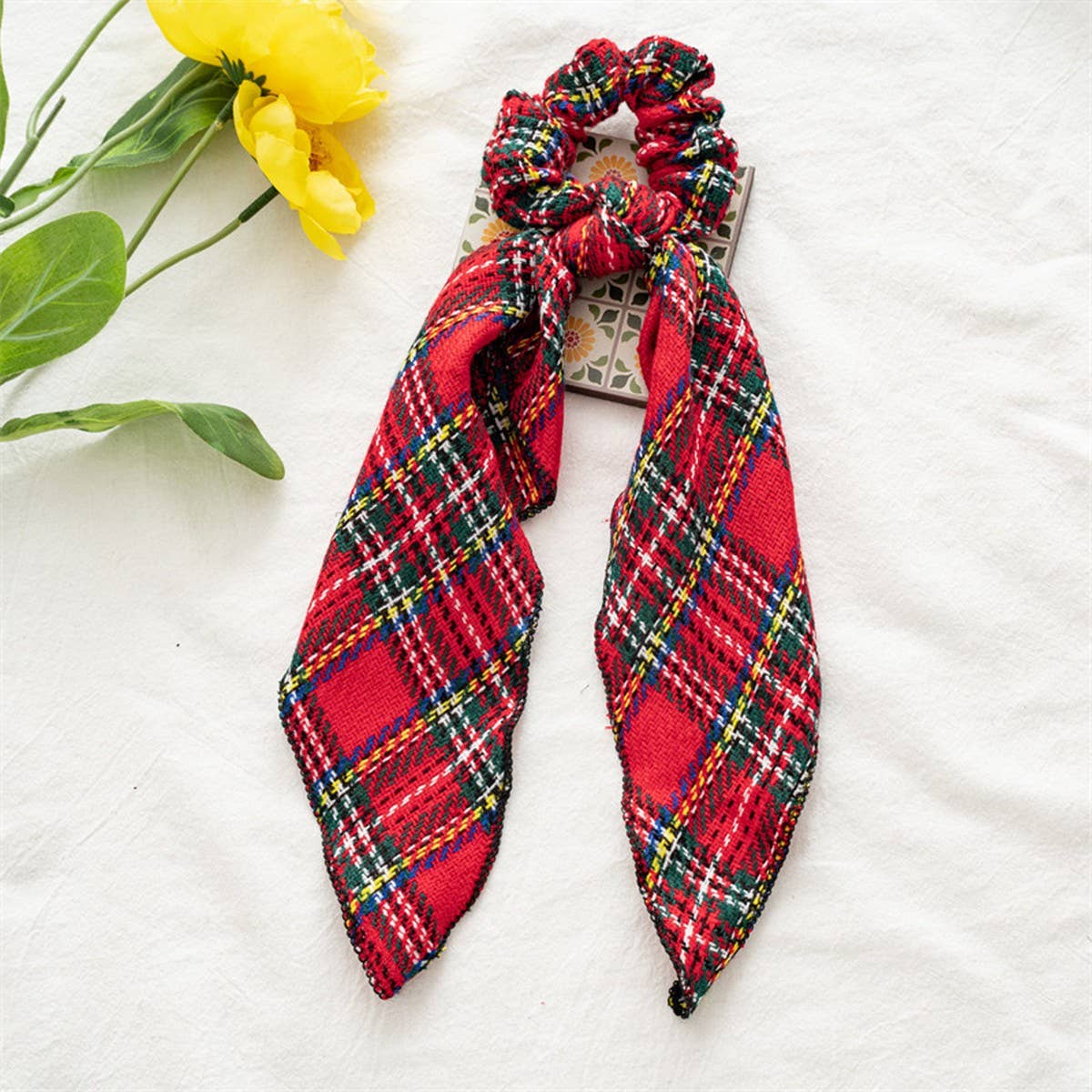 CHRISTMAS SERIES RIBBON HAIR SCRUNCHIES