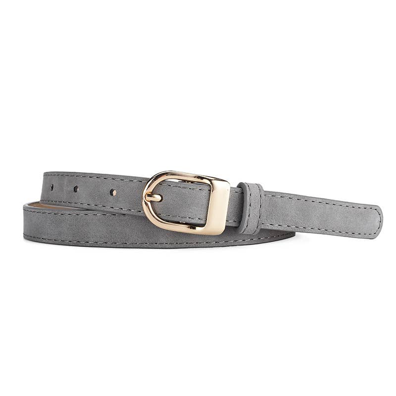 Fashionable D-shaped alloy pin buckle belt