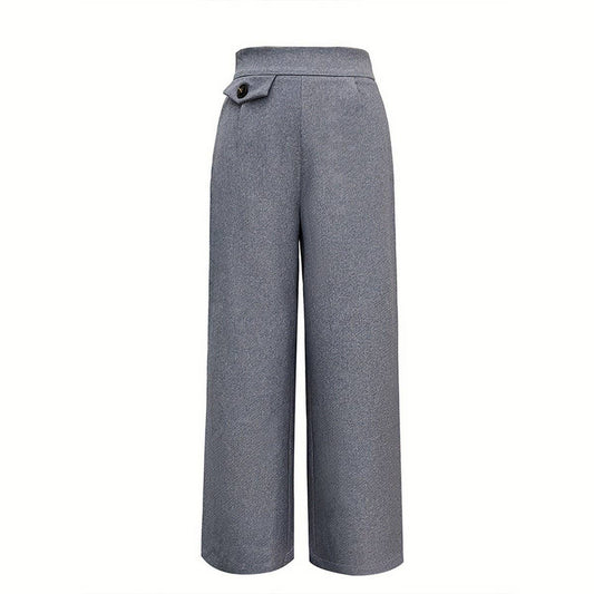 Elegant commuter pants with wide legs straight