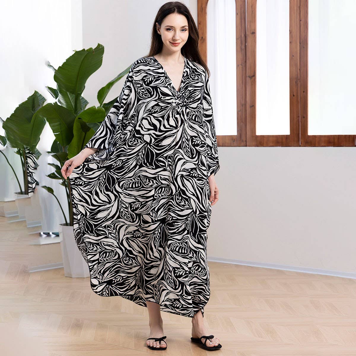 Handwoven Rayon Beach Cover Up Maxi Dress