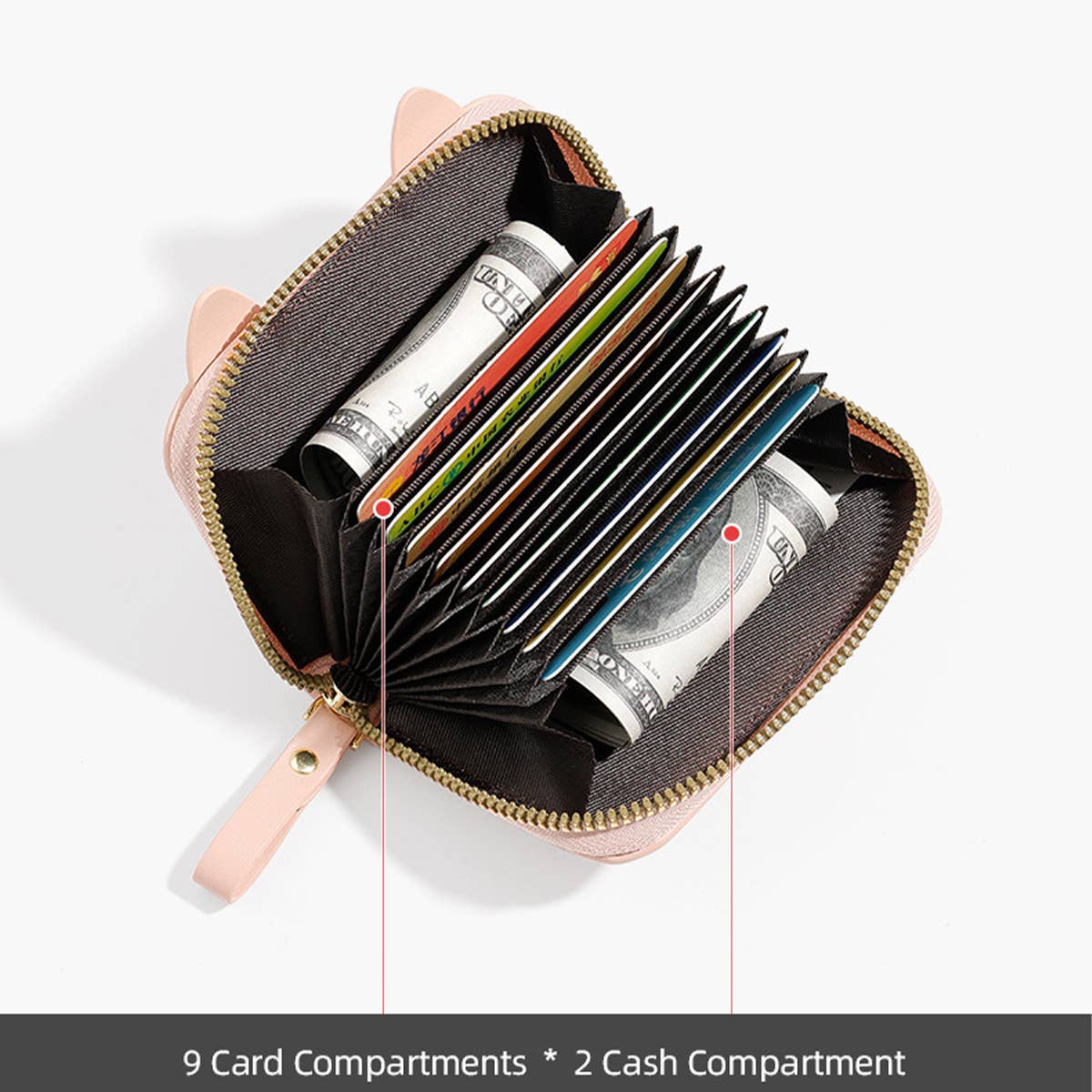 CUTE CAT CARD BAG MULTI FUNCTIONAL WALLET_CWAB1622