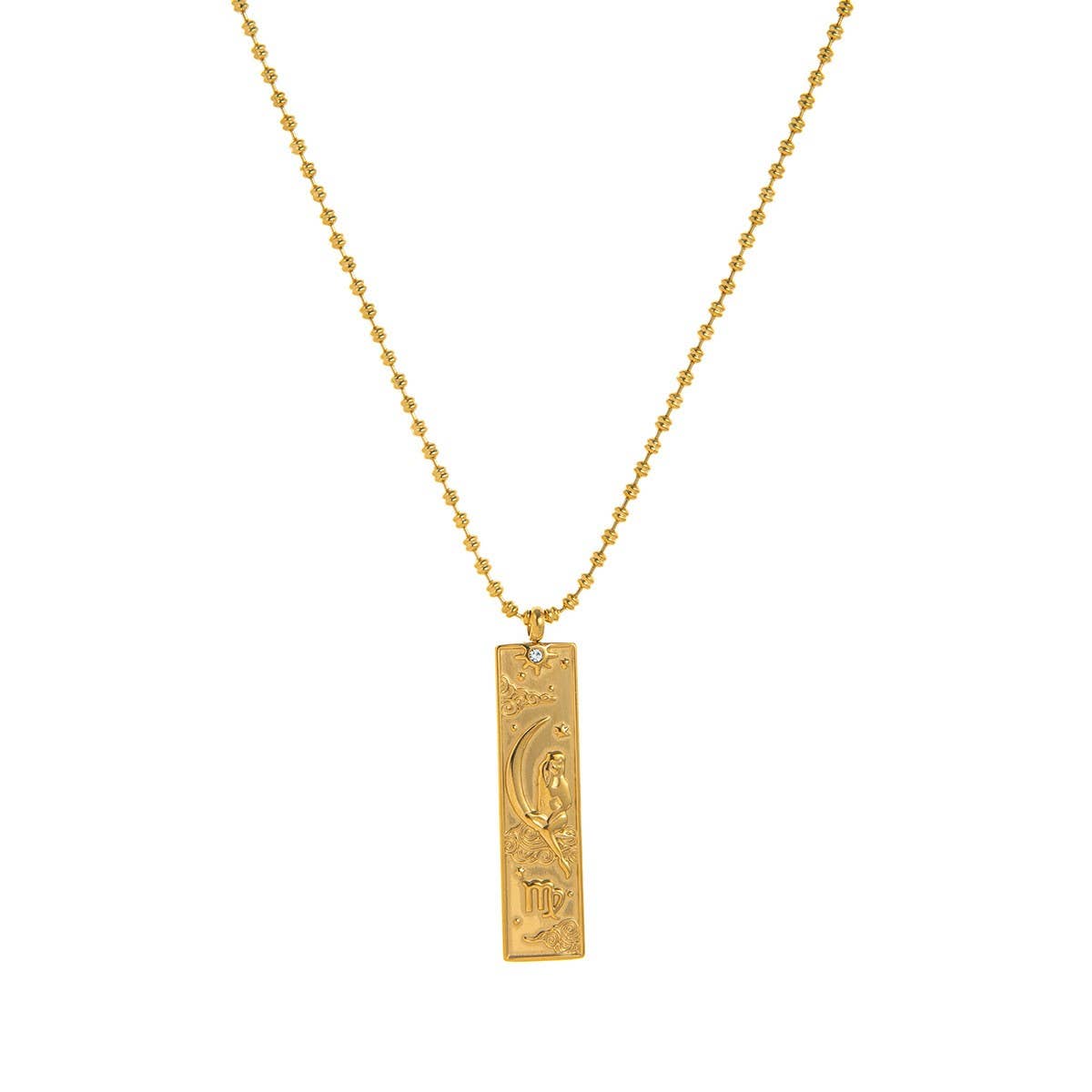 Stainless Steel 12 Zodiac Tarot Necklace_CWMM5712
