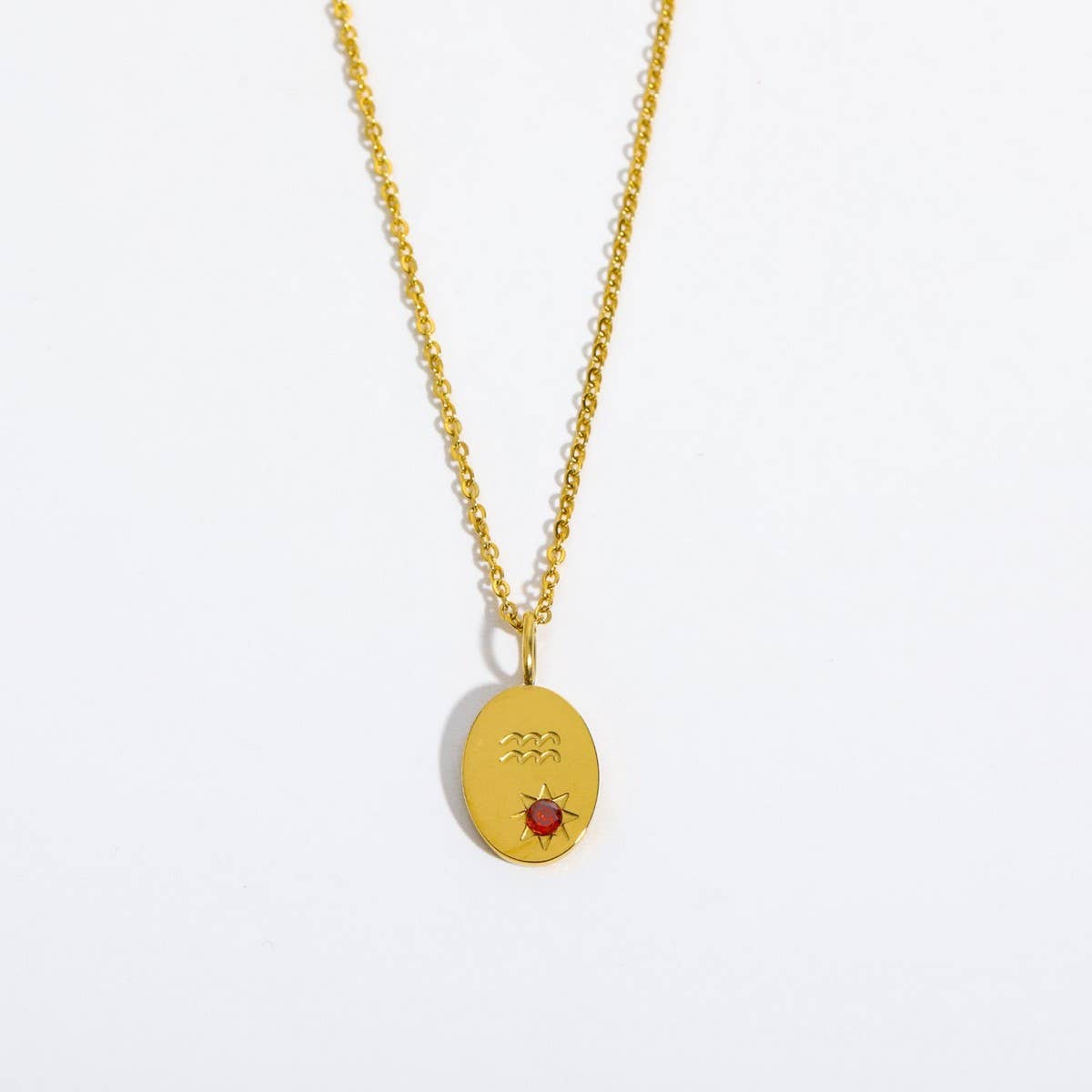 Stainless steel 26 letter zircon pendant necklace_CWMM5536