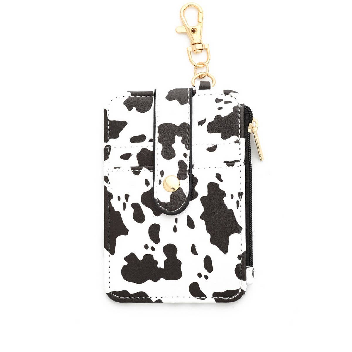 FOLDING VERTICAL ZIPPER CARD WALLET