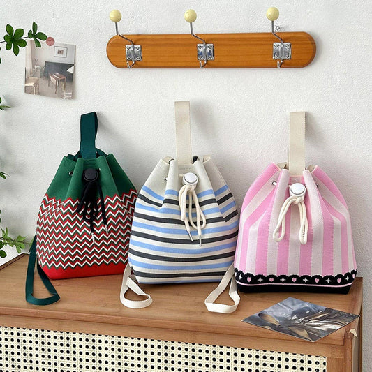 VERSATILE CASUAL DRAWSTRING TOTE CROSSBODY BAG_CWAB3069