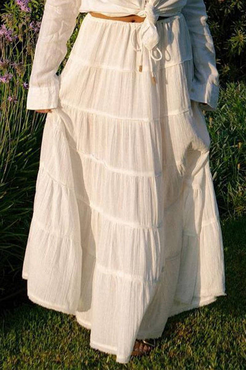 CWBLS0512_SUMMER HOLIDAY CASUAL STYLE A-LINE CAKE SKIRT