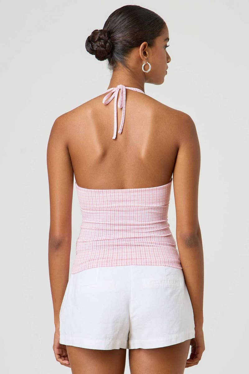 CWTHT0255_SEXY SLIM FIT HALTER CASUAL TANK TOP